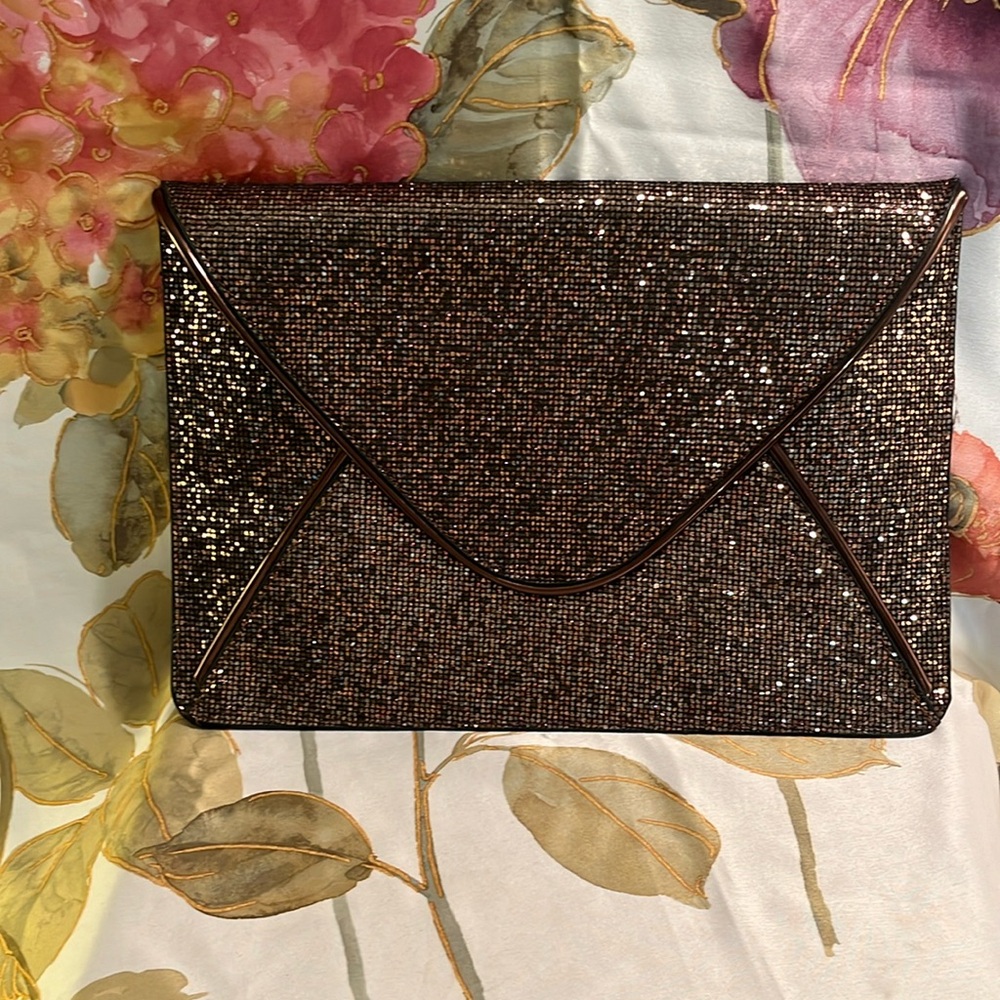 Brass Glitter Envelope Purse